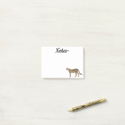 Cheetah Post-it Klebezettel (Auf Schreibtisch)