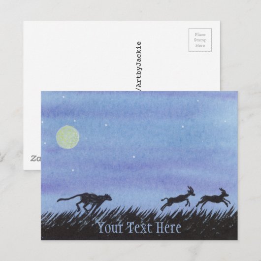 Cheetah Postkarte (Vorne/Hinten)