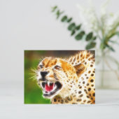 Cheetah Postkarte (Stehend Vorderseite)