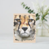 Cheetah Postkarte (Stehend Vorderseite)