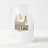 Cheetah-Power Mattglas Bierglas (Vorderseite Links)