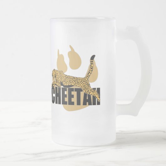 Cheetah-Power Mattglas Bierglas (Rechts)
