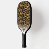 Cheetah Print Animal Muster Personalisierter Text Pickleball Schläger (Links)