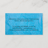 Cheetah Print (blau) Visitenkarte (Rückseite)