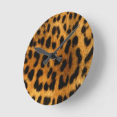 Cheetah Print Clock Runde Wanduhr (Winkel)