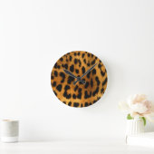 Cheetah Print Clock Runde Wanduhr (Zuhause)