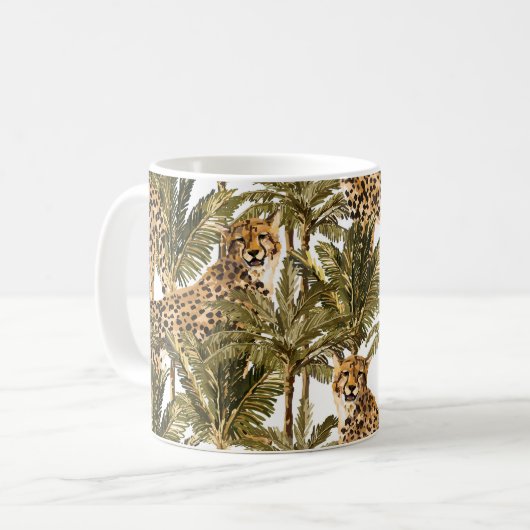 Cheetah Print Coffee Mug Kaffeetasse (Vorderseite Links)