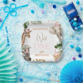 Cheetah Print Girls Safari Wild 1. Geburtstag Pappteller (Party)