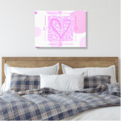 Cheetah Print Heart Punkte Mauer Kunst Leinwanddruck (Insitu (Schlafzimmer))