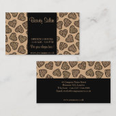 Cheetah Print Herz Business Card Visitenkarte (Vorne/Hinten)