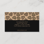 Cheetah Print Herz Business Card Visitenkarte (Rückseite)