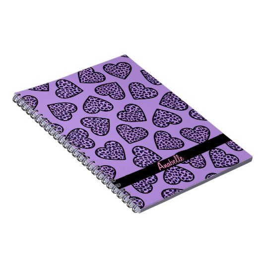 Cheetah Print Herz Notebook Notizblock (Rechte Seite)