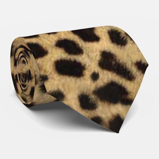 Cheetah Print Krawatte (Gerollt)
