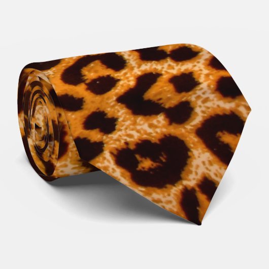 Cheetah Print Krawatte (Gerollt)