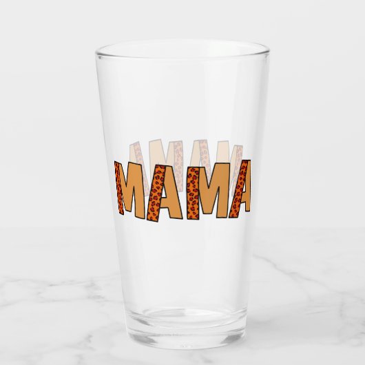 Cheetah Print Leopard Mama Glas (Rückseite)