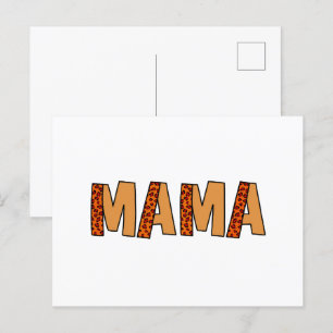 Cheetah Print Leopard Mama Postkarte