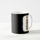 Cheetah Print Letter I Initial Letter I Leopard B Kaffeetasse (VorderseiteRechts)