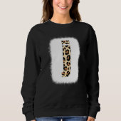 Cheetah Print Letter J Initial Letter J Leopard B Sweatshirt (Vorderseite)