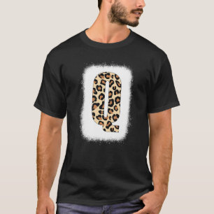 Cheetah Print Letter Q Initial Letter Q Leopard B T-Shirt