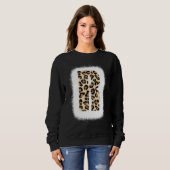Cheetah Print Letter R Initial Letter R Leopard B Sweatshirt (Vorne ganz)