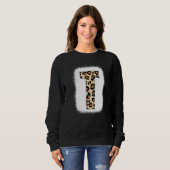 Cheetah Print Letter T Initial Letter T Leopard B Sweatshirt (Vorne ganz)
