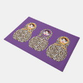 Cheetah Print Matryoshka Doormat Fußmatte (Schrägansicht)
