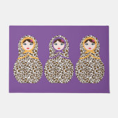 Cheetah Print Matryoshka Doormat Fußmatte (Vorderseite)