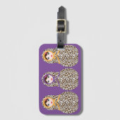 Cheetah Print Matryoshka Gepäcktag Gepäckanhänger (Vorderseite Vertikal)