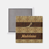 Cheetah Print mit Heelsen mit Namen Magnet (Vorderseite/Rückseite)