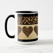 Cheetah Print mit Herz-Tasse Tasse (Links)