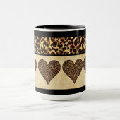 Cheetah Print mit Herz-Tasse Tasse (Zentrum)