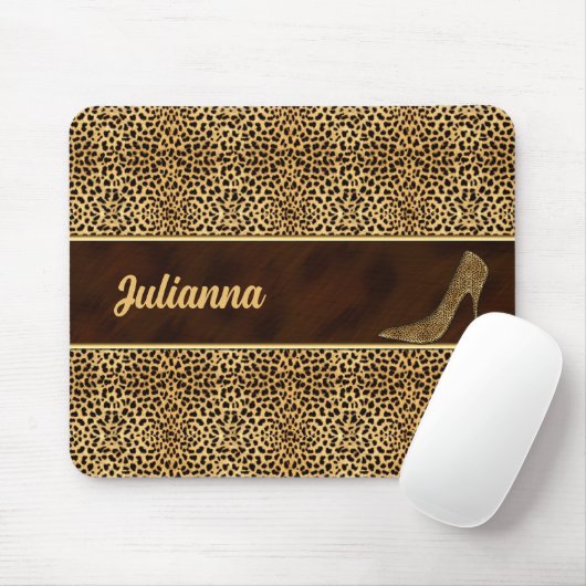 Cheetah Print mit Stiletto Heel Mousepad (Mit Mouse)