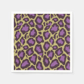 Cheetah Print Muster in Lila & Gold Decoupage Serviette (Vorderseite)