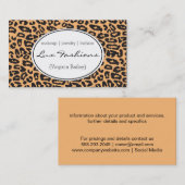 Cheetah Print (orange) Visitenkarte (Vorne/Hinten)