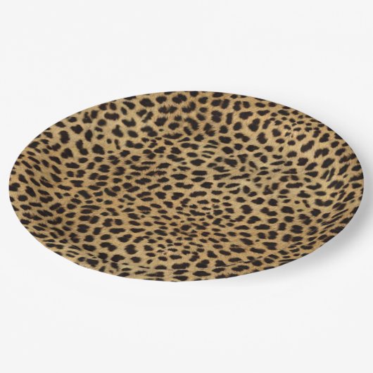 Cheetah Print Pappteller (Schrägansicht)