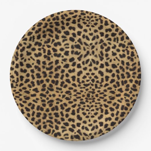 Cheetah Print Pappteller (Vorderseite)