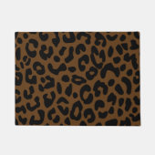 Cheetah Print Pattern Black Brown Fußmatte (Vorderseite)