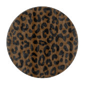 Cheetah Print Pattern Black Brown Schneidebrett (Vorderseite)