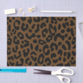 Cheetah Print Pattern Black Brown Seidenpapier (Handwerk)