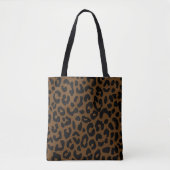 Cheetah Print Pattern Black Brown Tasche (Vorderseite)