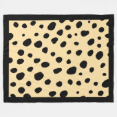 Cheetah Print Pattern Fleece Blanket (Vorderseite (Horizontal))