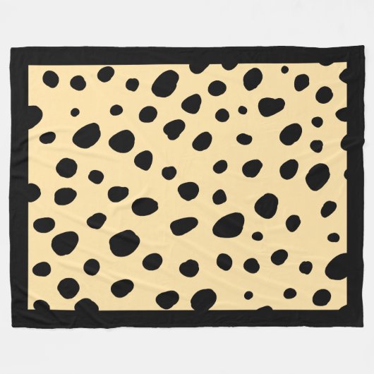 Cheetah Print Pattern Fleece Blanket (Vorderseite (Horizontal))