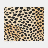 Cheetah Print Pattern Fleecedecke (Vorderseite (Horizontal))
