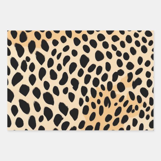 Cheetah Print Pattern Geschenkpapier Set (Vorderseite)