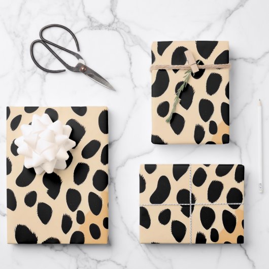 Cheetah Print Pattern Geschenkpapier Set (Vorderseite)