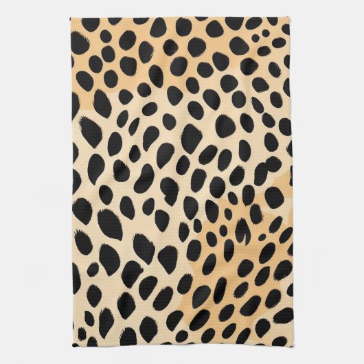 Cheetah Print Pattern Geschirrtuch (Vertikal)