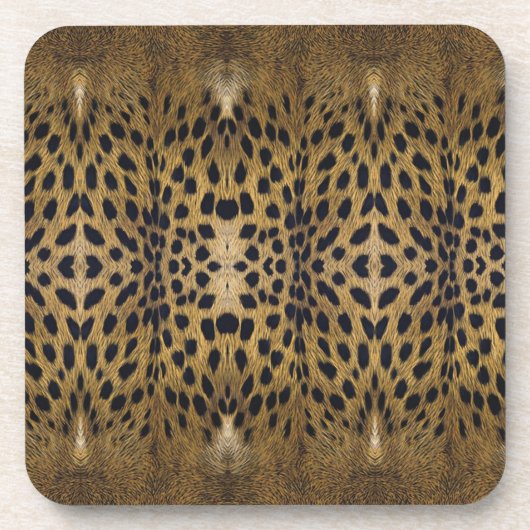 Cheetah Print Pattern Getränkeuntersetzer (Vorderseite)