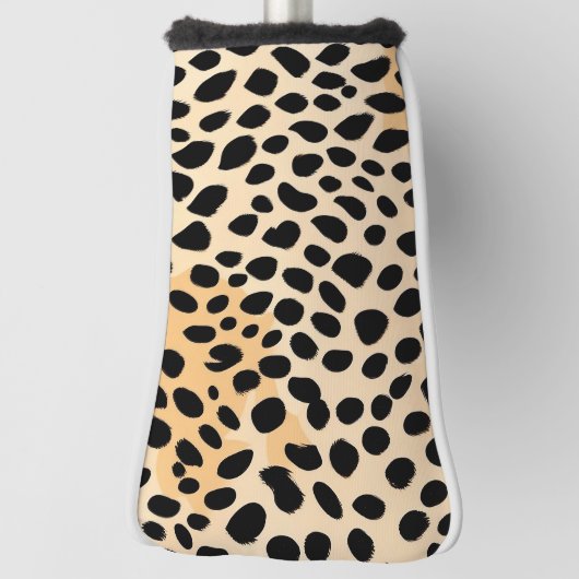 Cheetah Print Pattern Golf Headcover (Rotieren 90)