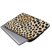 Cheetah Print Pattern Laptopschutzhülle (Vorne Knopf)
