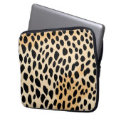 Cheetah Print Pattern Laptopschutzhülle (Vorderseite Links)